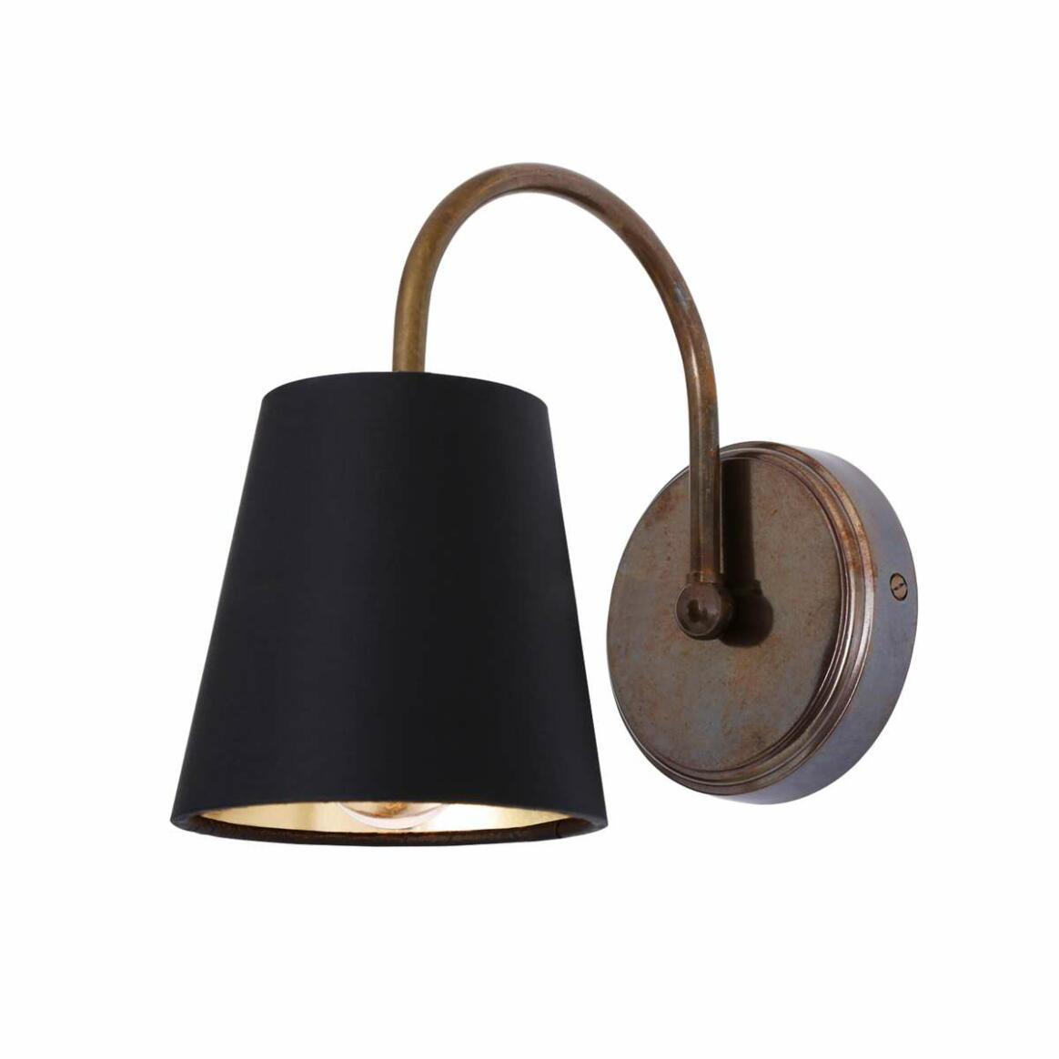 Carrick Contemporary Wall Light with Small Fabric Shade