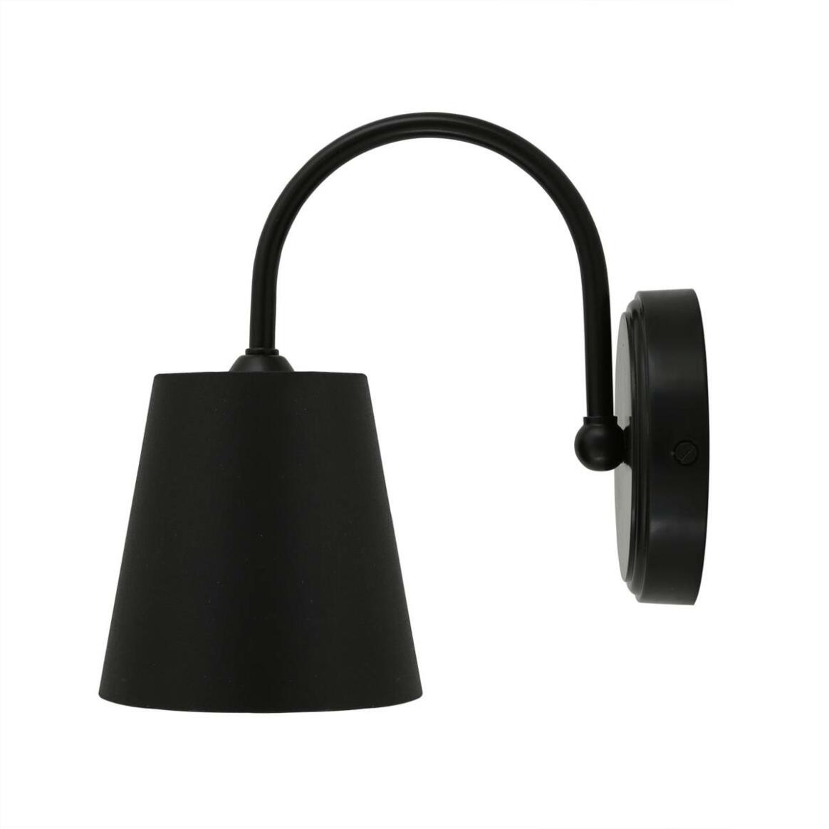 Carrick Contemporary Wall Light with Small Fabric Shade