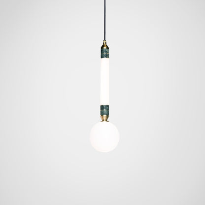 Greenstone Small Pendant Light, front view.