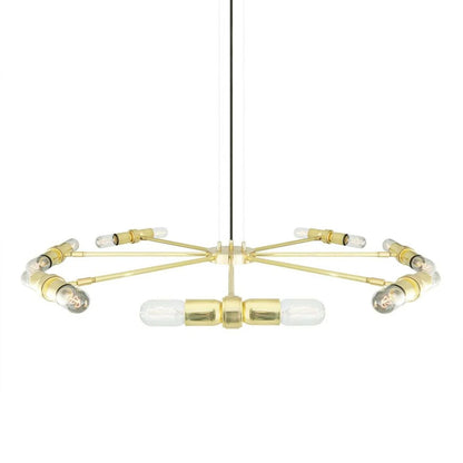 Kendu Modern Adjustable Chandelier, Eight-Arm