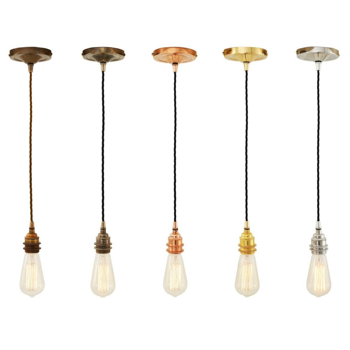 Lome Vintage Bare Bulb Pendant Light