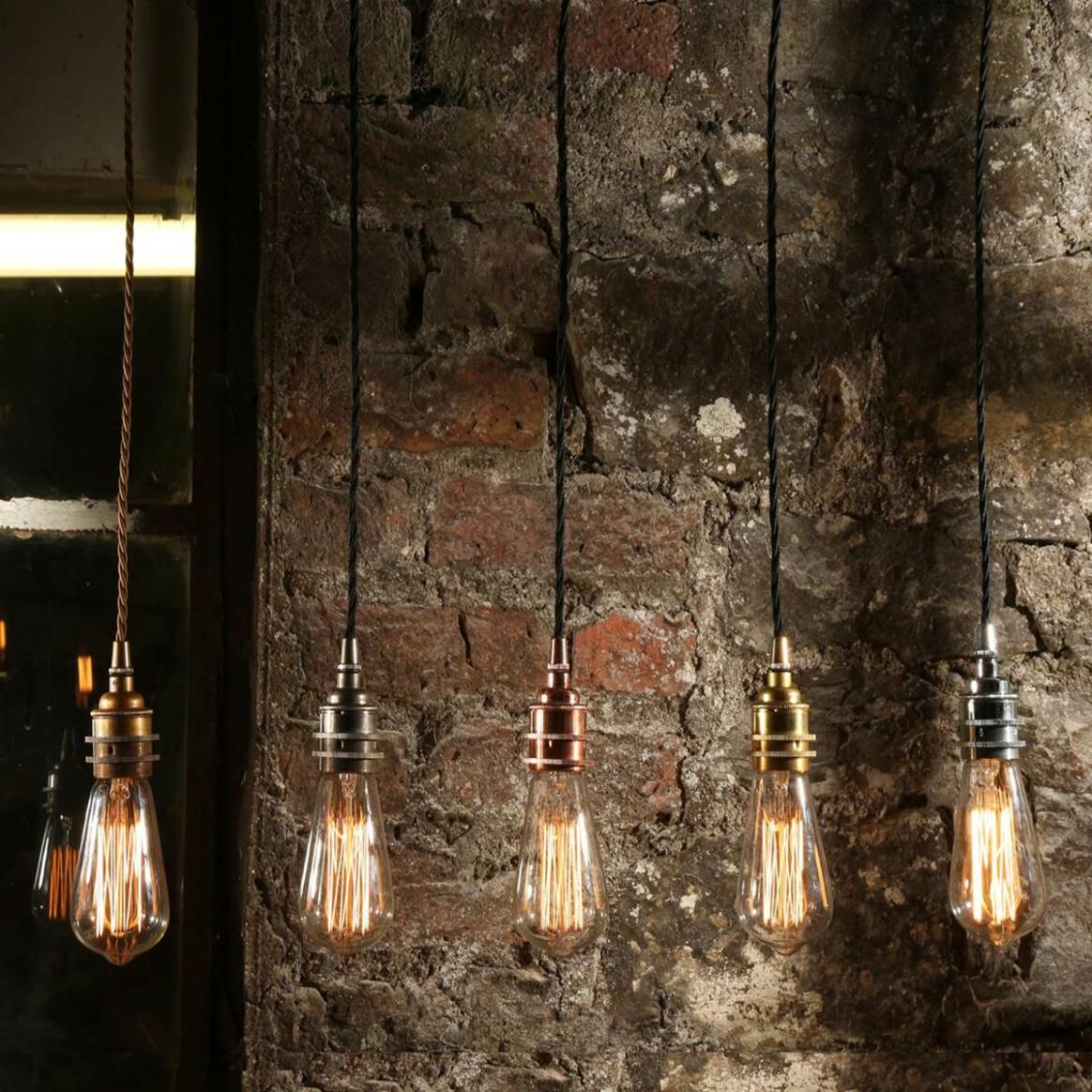 Lome Vintage Bare Bulb Pendant Light