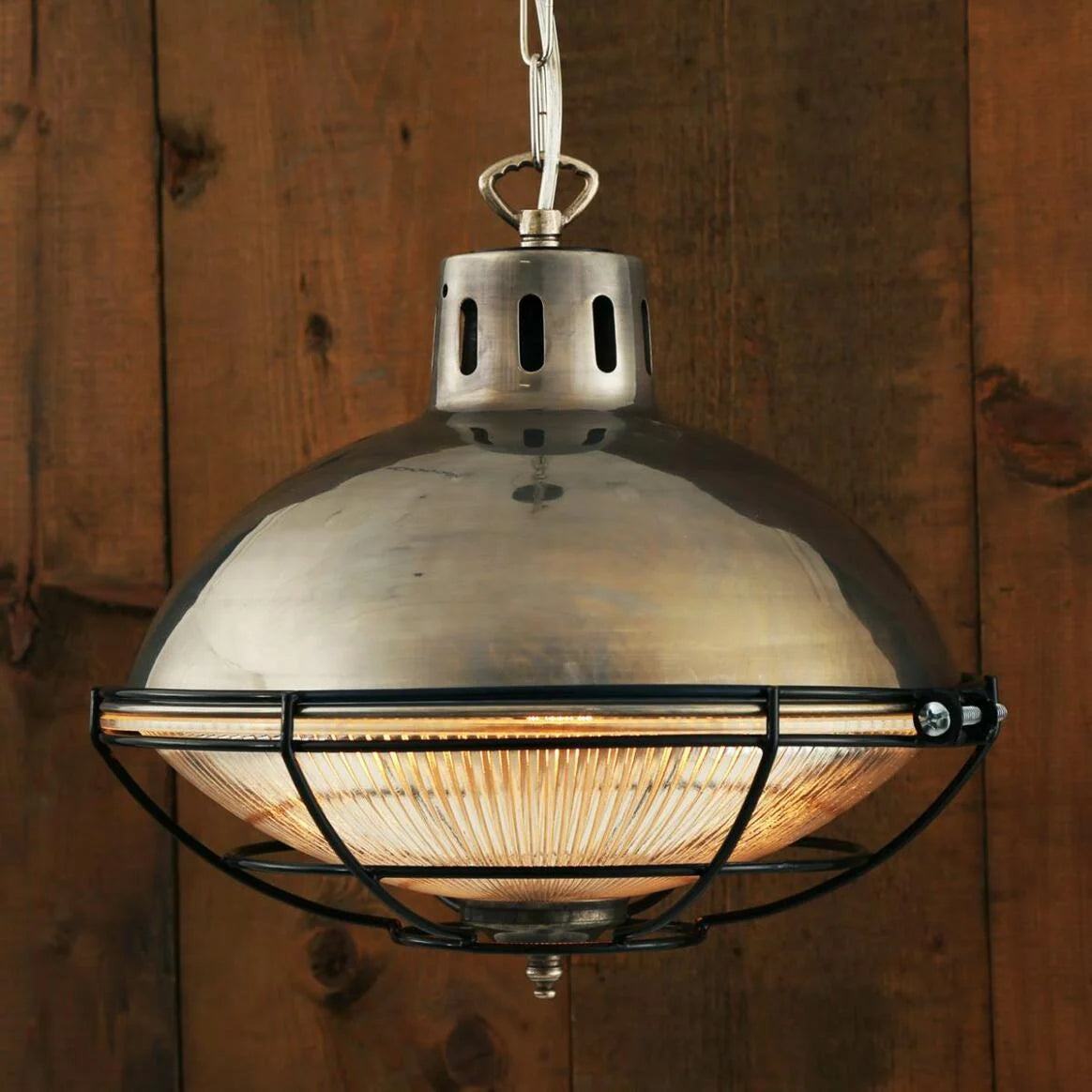 Marlow Industrial Cage Pendant Light 32cm, product shot