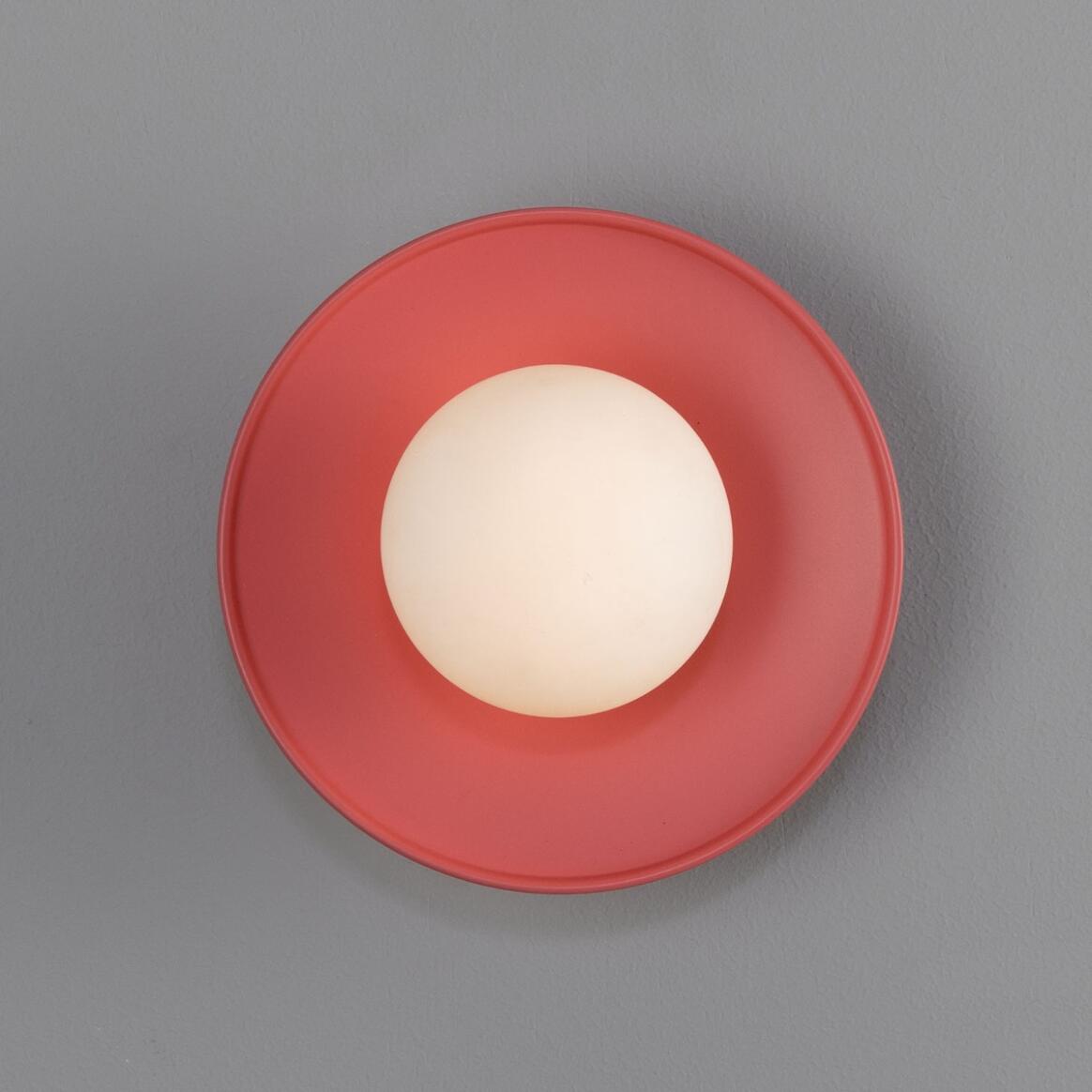 Aosta Brass Disc Bathroom Wall Light with Glass Globe IP65