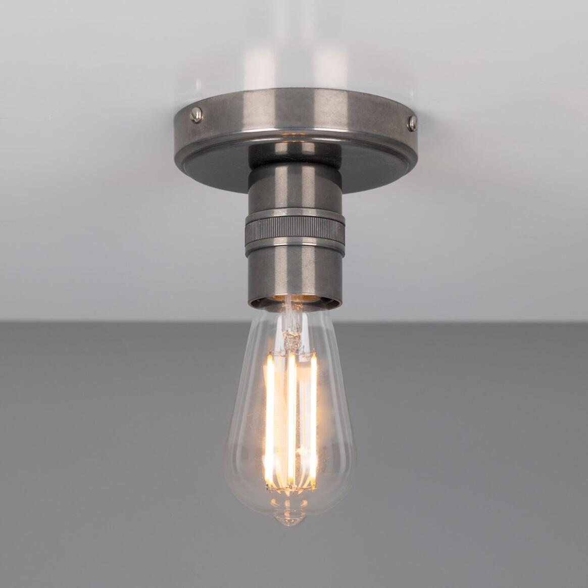 Devon Minimalist Brass Flush Ceiling Light