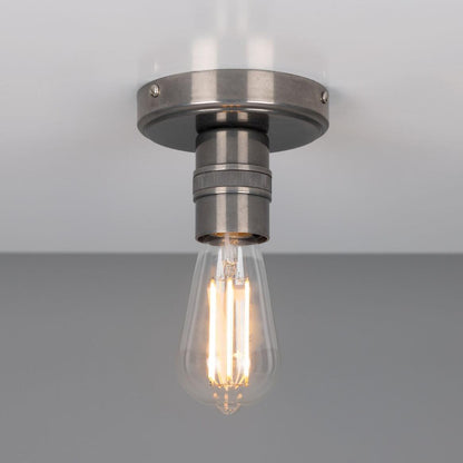 Devon Minimalist Brass Flush Ceiling Light