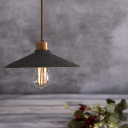 Pyrus Ceramic Pendant Light 28cm, Black Clay