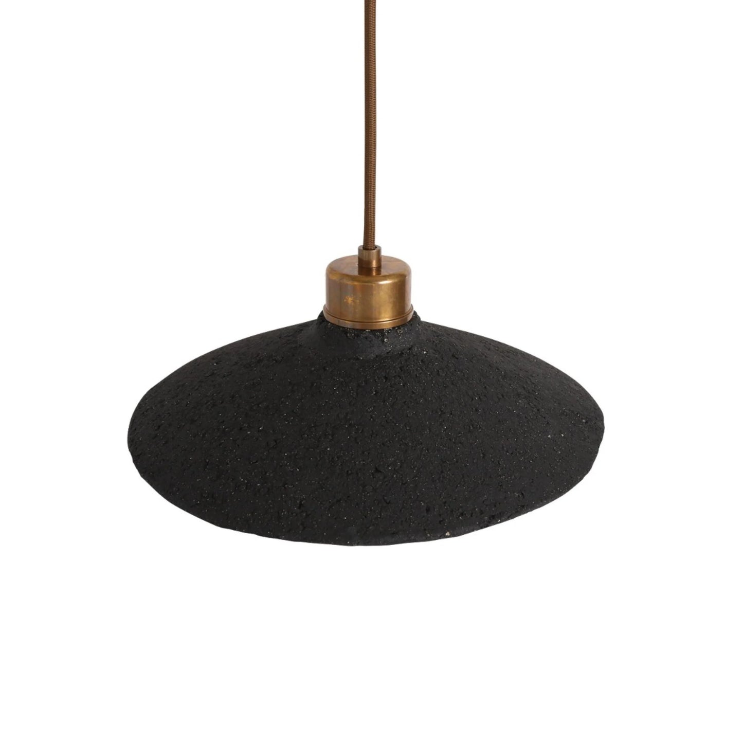 Pyrus Ceramic Pendant Light 28cm, Black Clay