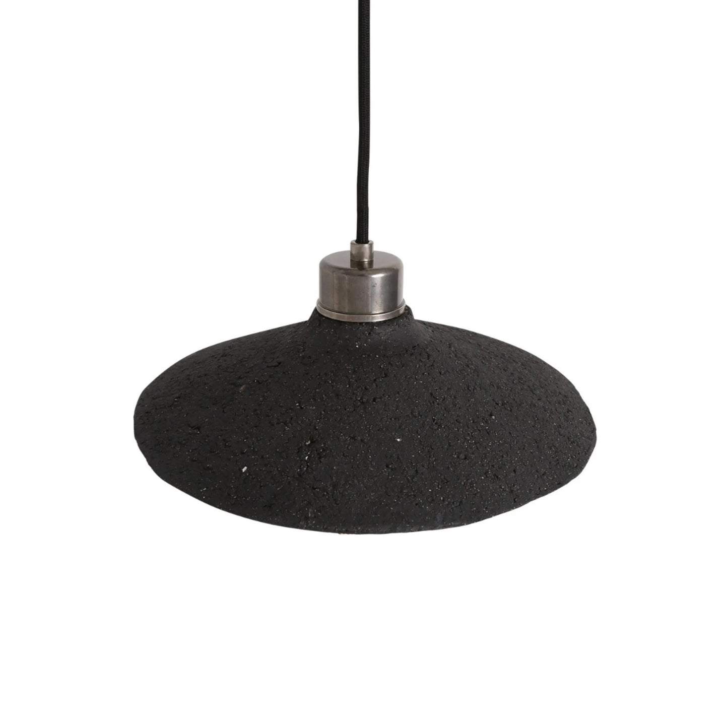 Pyrus Ceramic Pendant Light 28cm, Black Clay