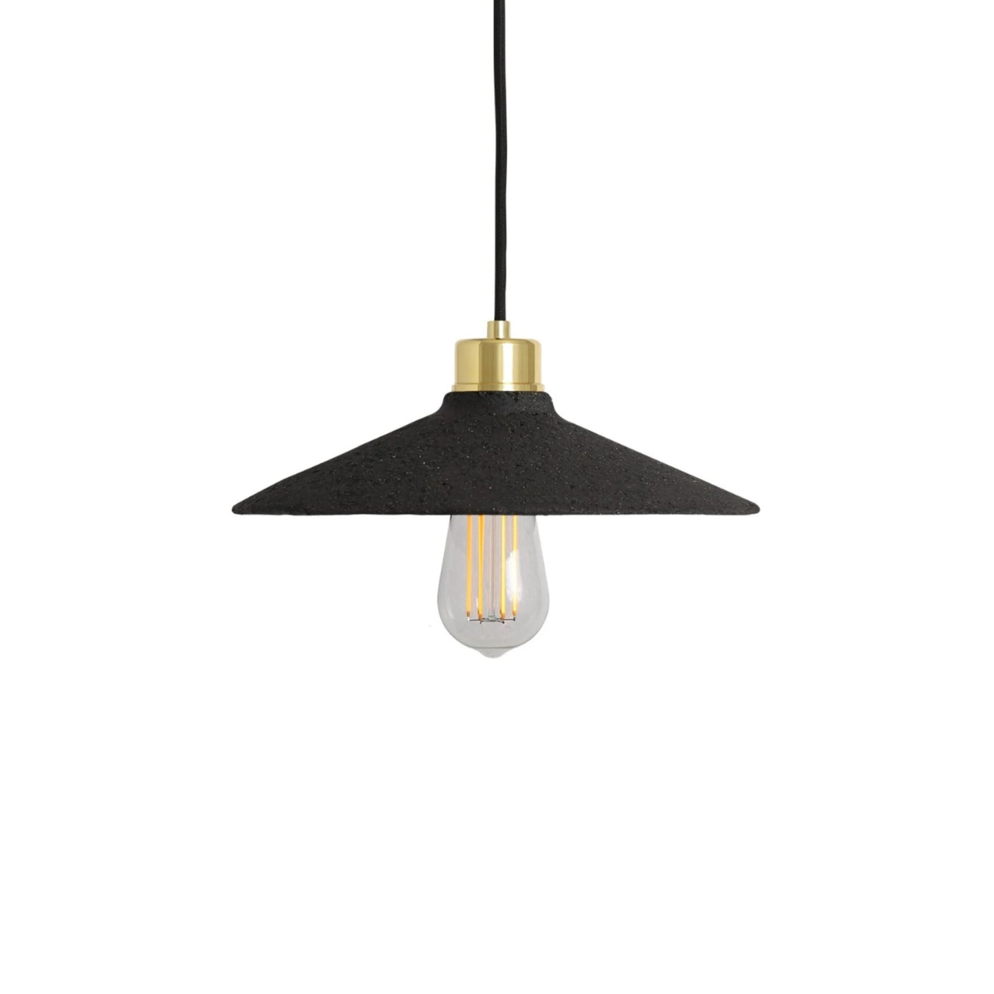 Pyrus Ceramic Pendant Light 28cm, Black Clay