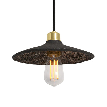 Pyrus Ceramic Pendant Light 28cm, Black Clay