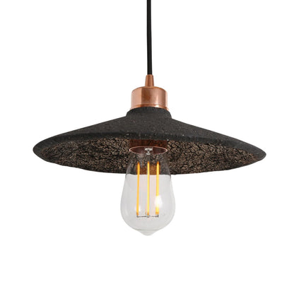 Pyrus Ceramic Pendant Light 28cm, Black Clay