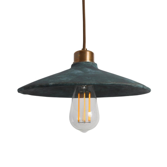 Pyrus Ceramic Pendant Light 28cm, Blue Earth, product shot