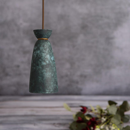 Pando Organic Ceramic Pendant Light 14cm, Blue Earth, product shot