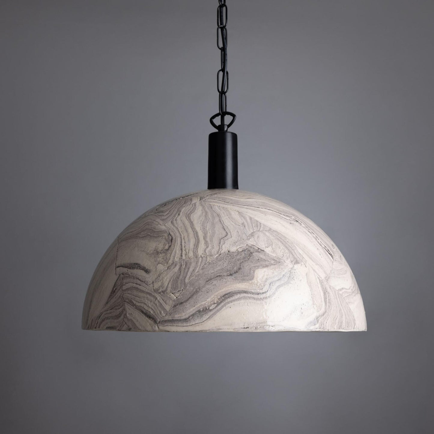 Kauri Marbled Ceramic Dome Pendant Light 37cm