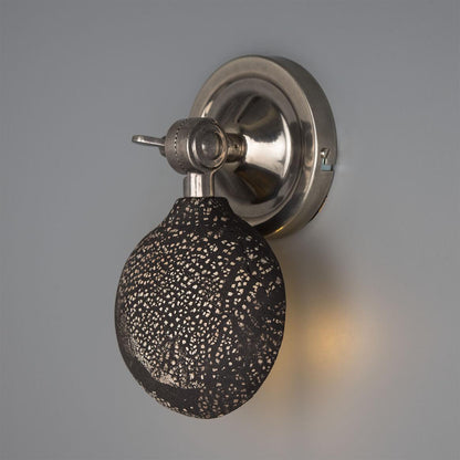 Coco Adjustable Ceramic Wall Light, Black Clay