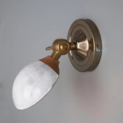 Coco Adjustable Ceramic Wall Light, Terracotta and White Glaze