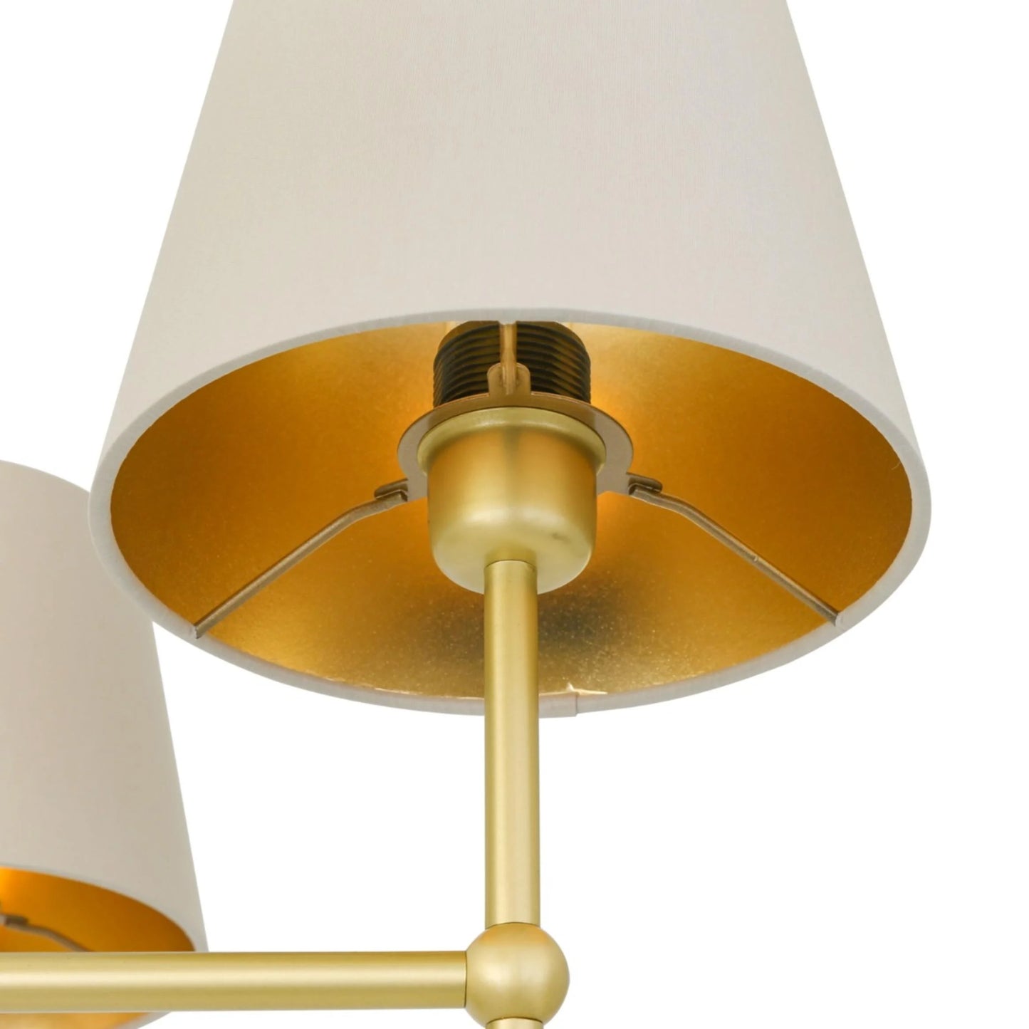 California Modern Brass Chandelier, Six-Arm, packshot