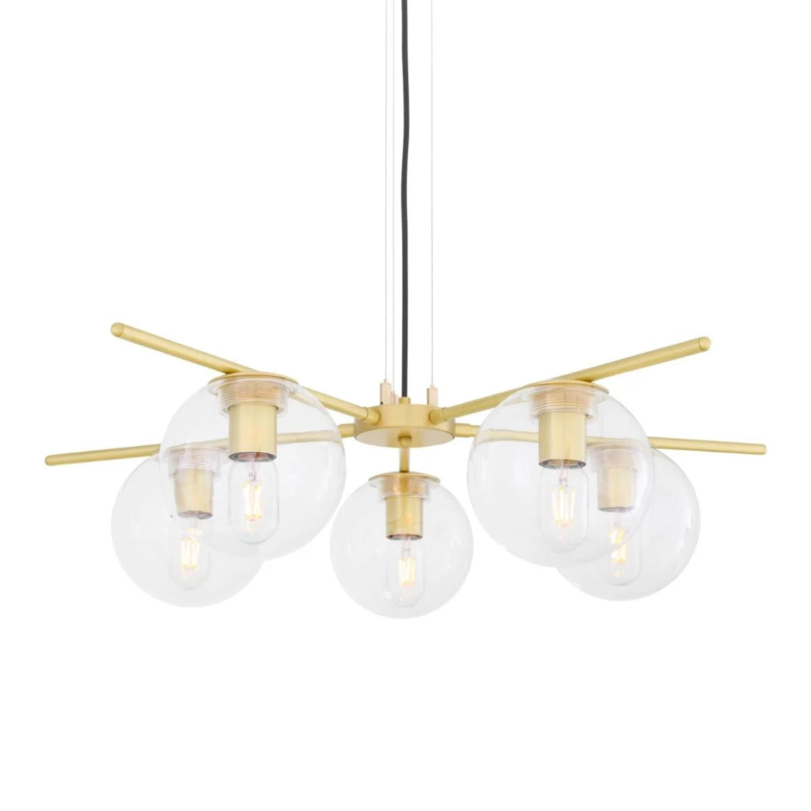 Madison Glass Ball Chandelier, Five-Arm