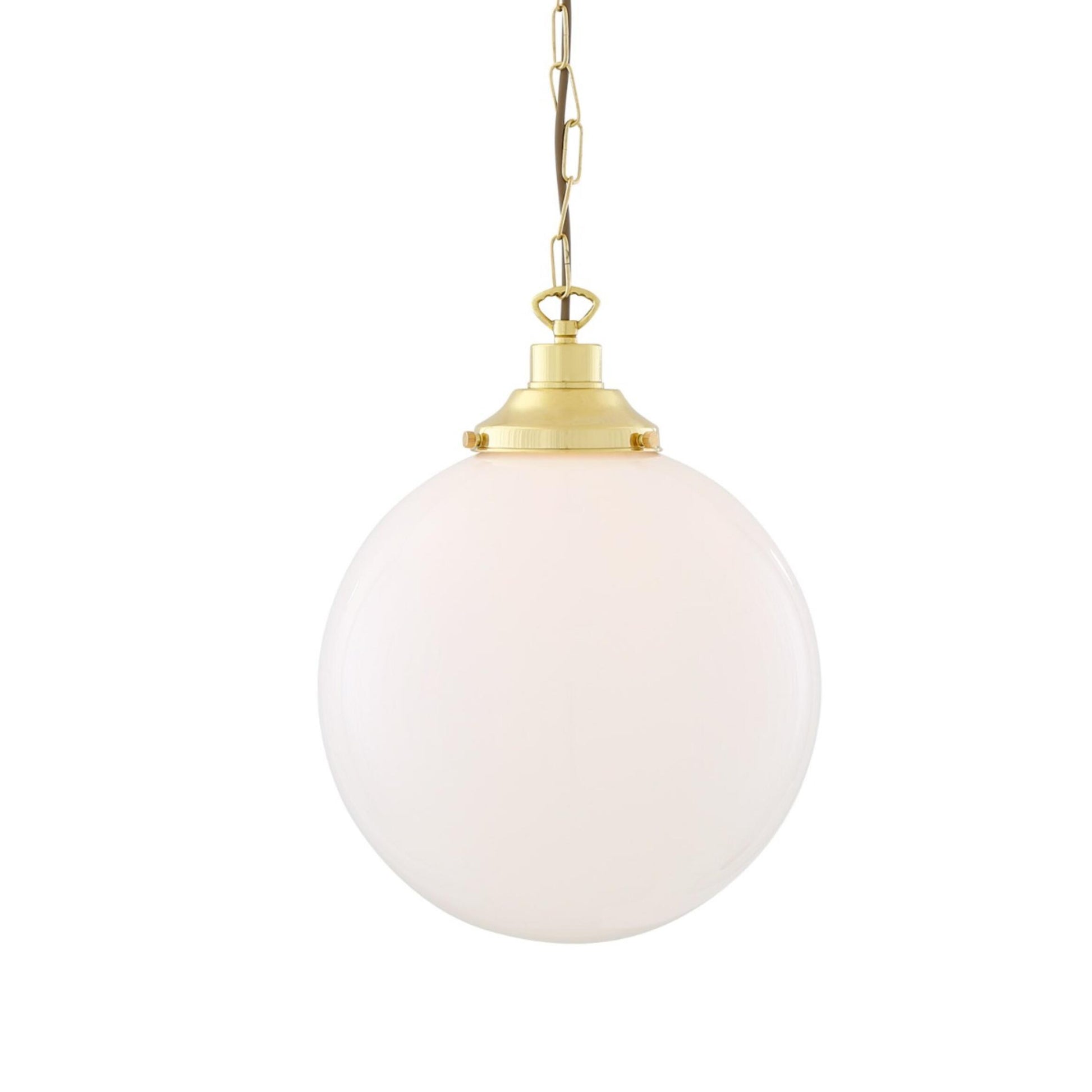 Yerevan Opal Glass Globe Pendant Light 30cm, product shot