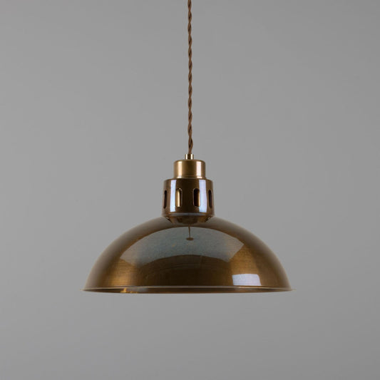 Paris Industrial Brass Pendant Light 30cm, product shot