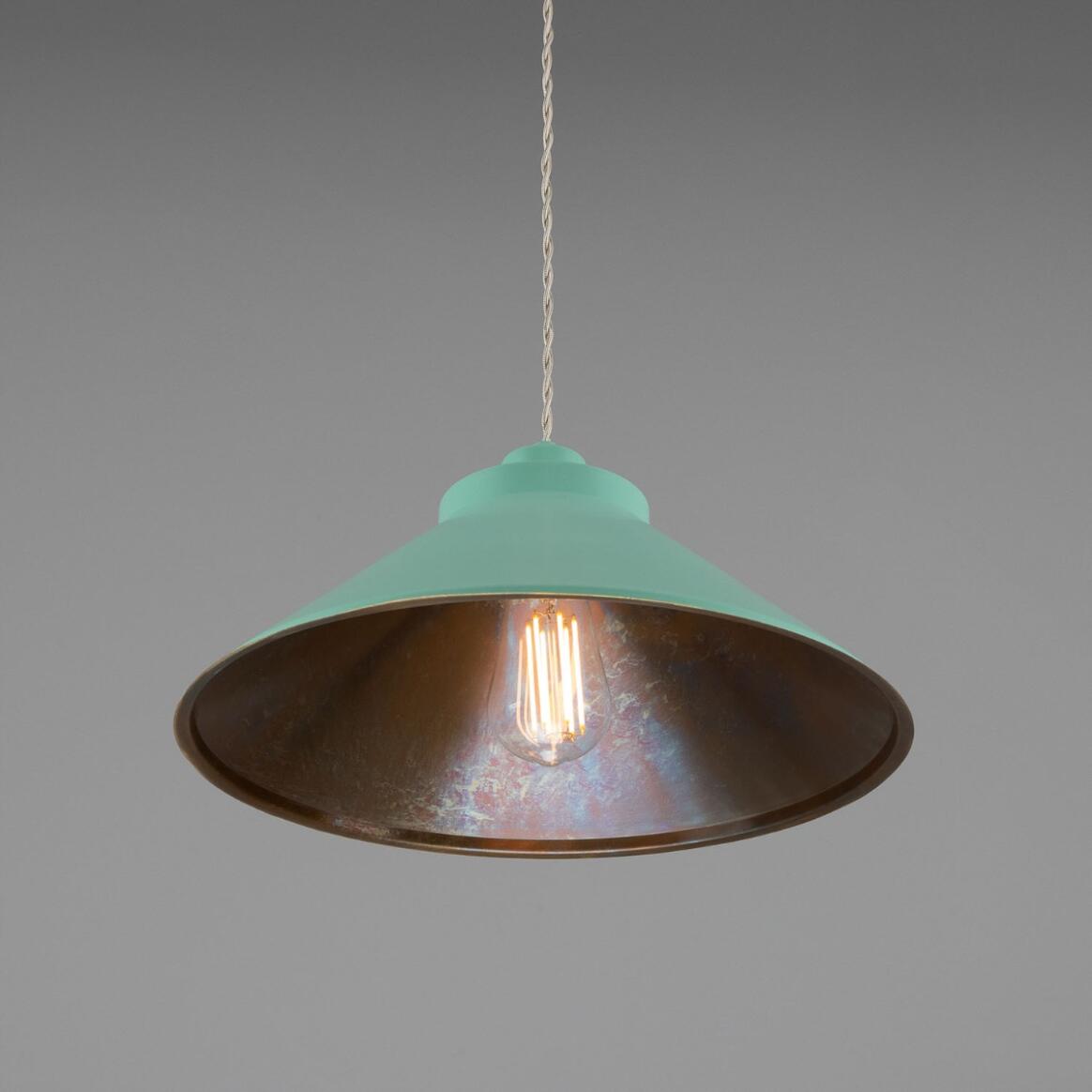 Rio Coloured Brass Pendant Light 38cm