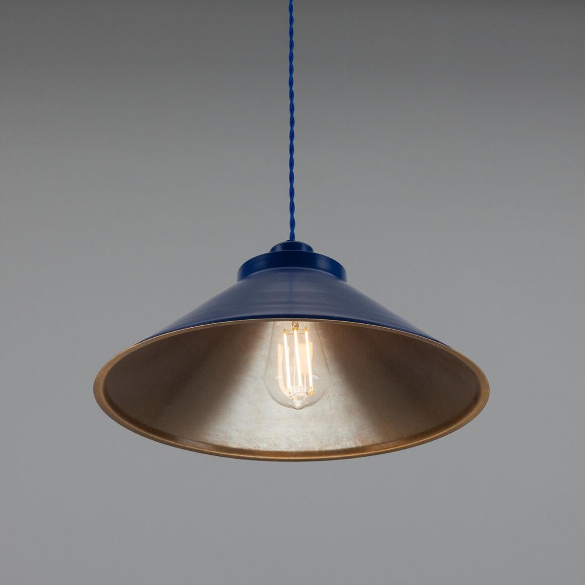 Rio Coloured Brass Pendant Light 38cm