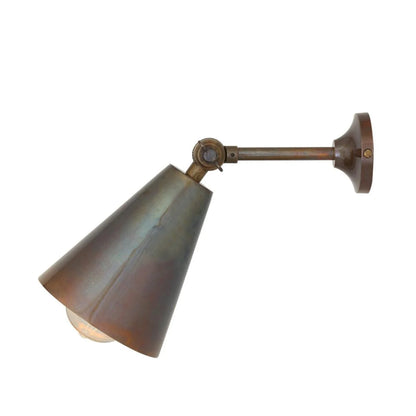 Moya Adjustable Brass Cone Wall Light