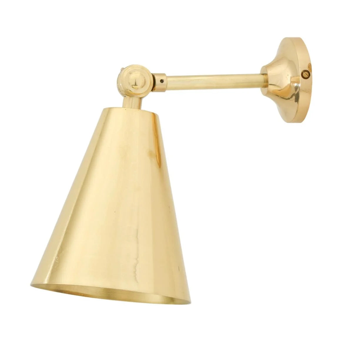 Moya Adjustable Brass Cone Wall Light