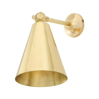 Moya Adjustable Brass Cone Wall Light