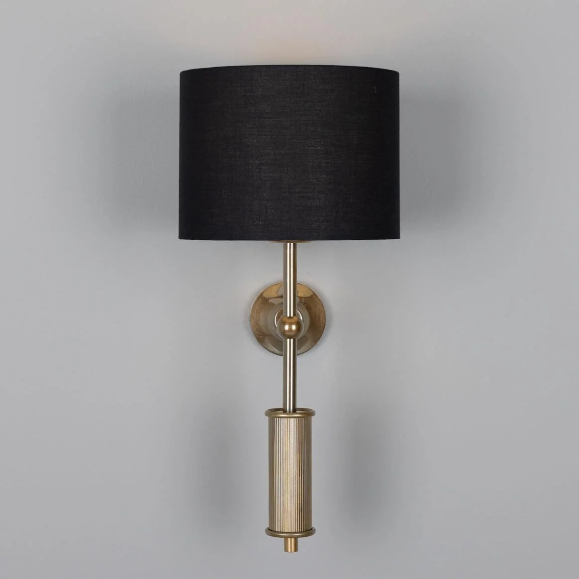 Gorey Contemporary Wall Light with Drum Fabric Shade