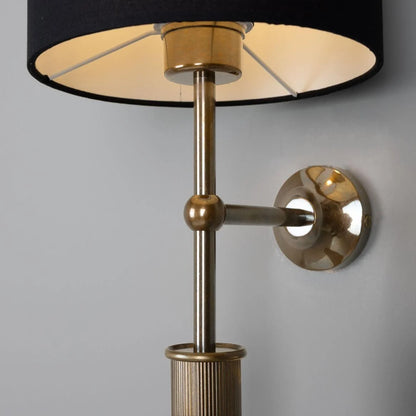 Gorey Contemporary Wall Light with Drum Fabric Shade