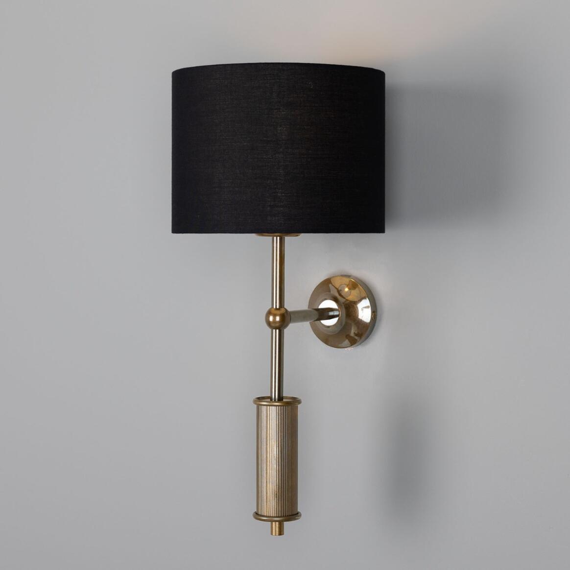 Gorey Contemporary Wall Light with Drum Fabric Shade