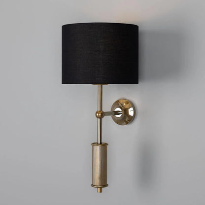 Gorey Contemporary Wall Light with Drum Fabric Shade