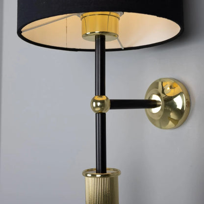 Gorey Contemporary Wall Light with Drum Fabric Shade