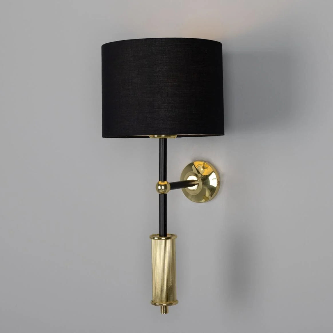 Gorey Contemporary Wall Light with Drum Fabric Shade