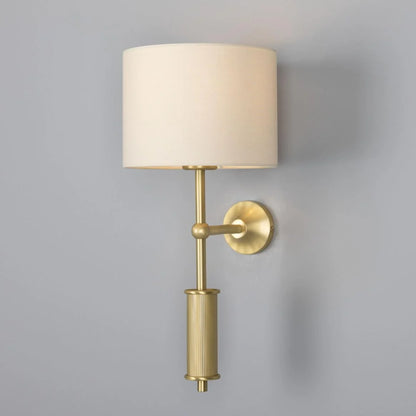 Gorey Contemporary Wall Light with Drum Fabric Shade