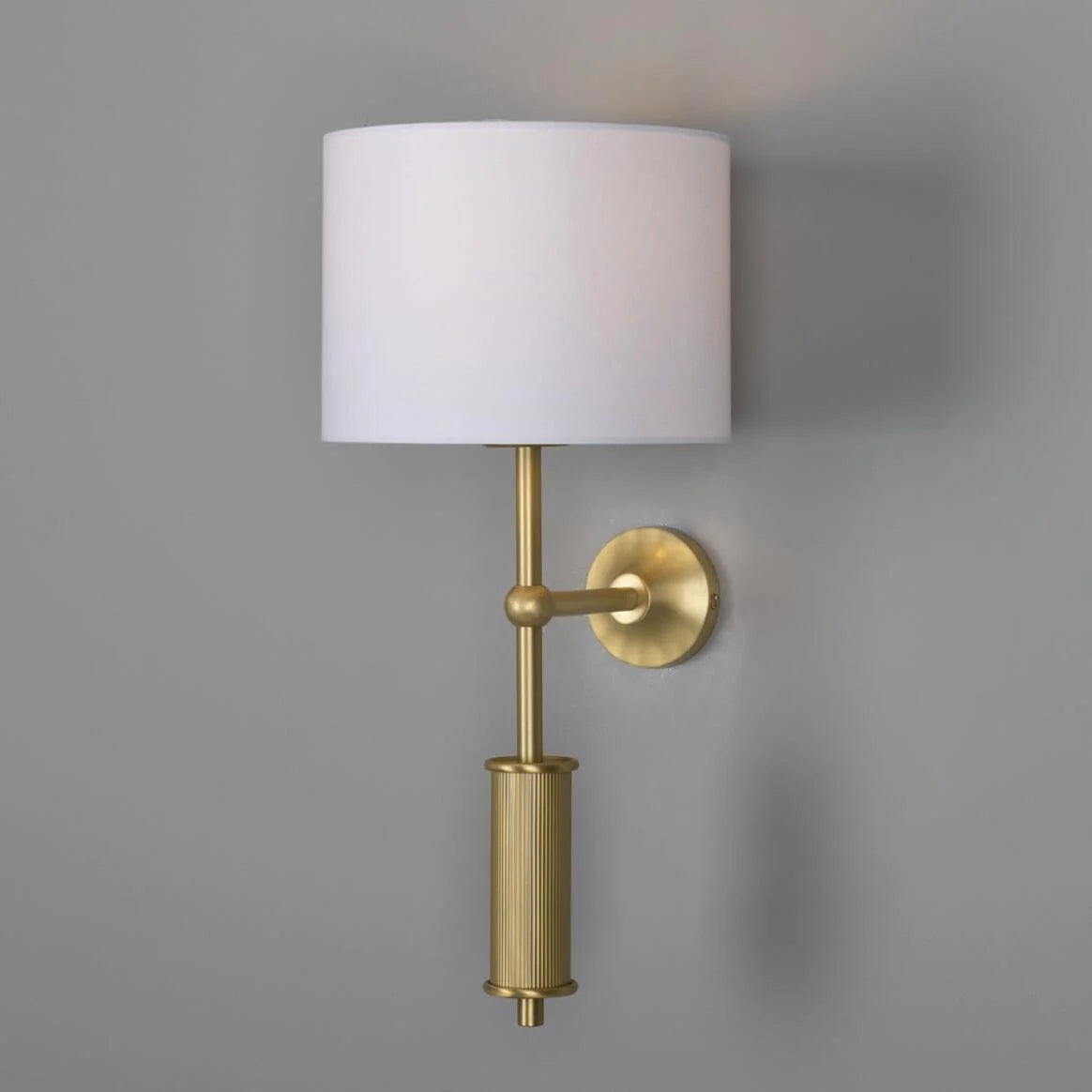 Gorey Contemporary Wall Light with Drum Fabric Shade