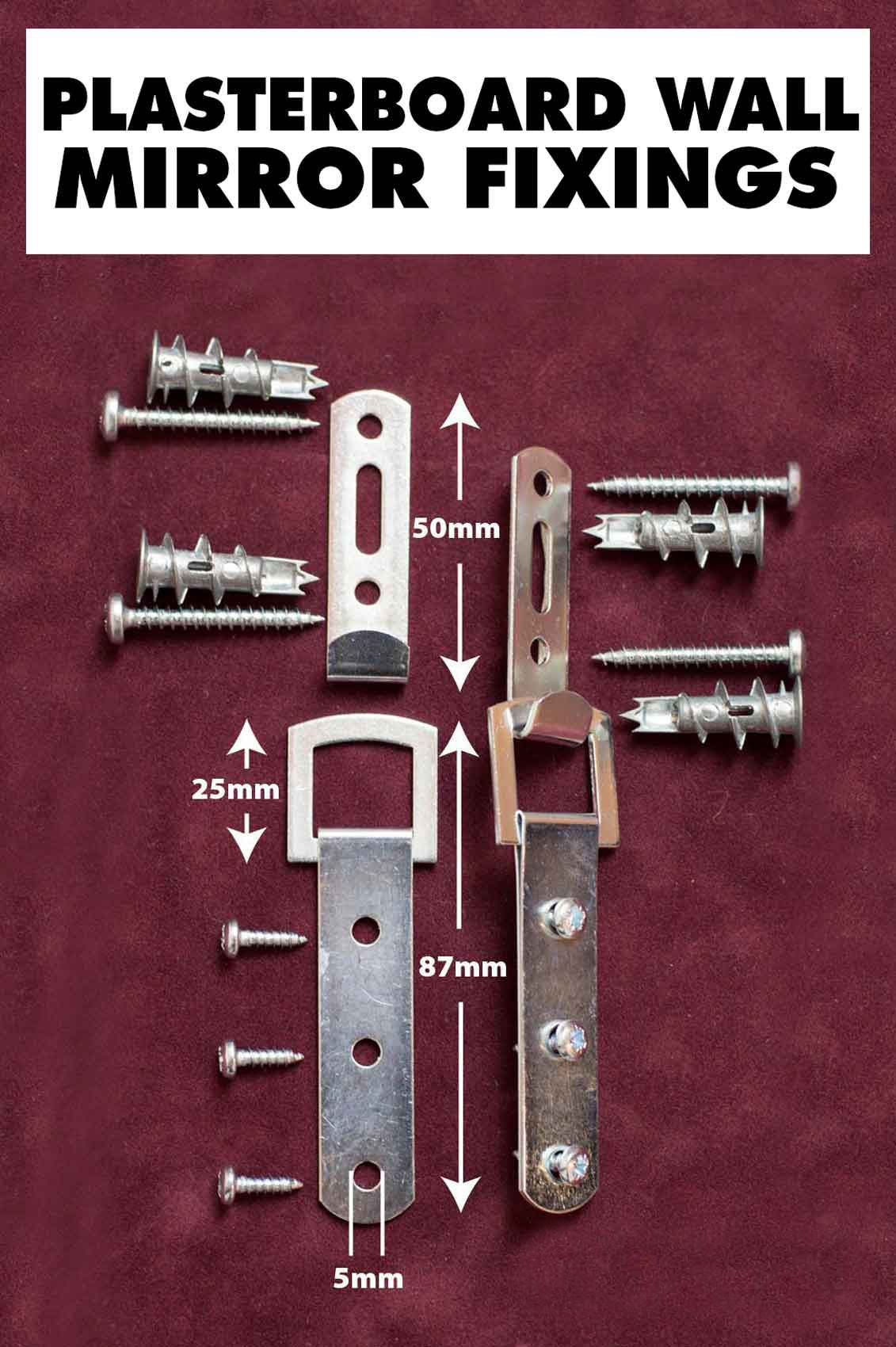 Plasterboard Wall Heavy Duty Mirror Fixings