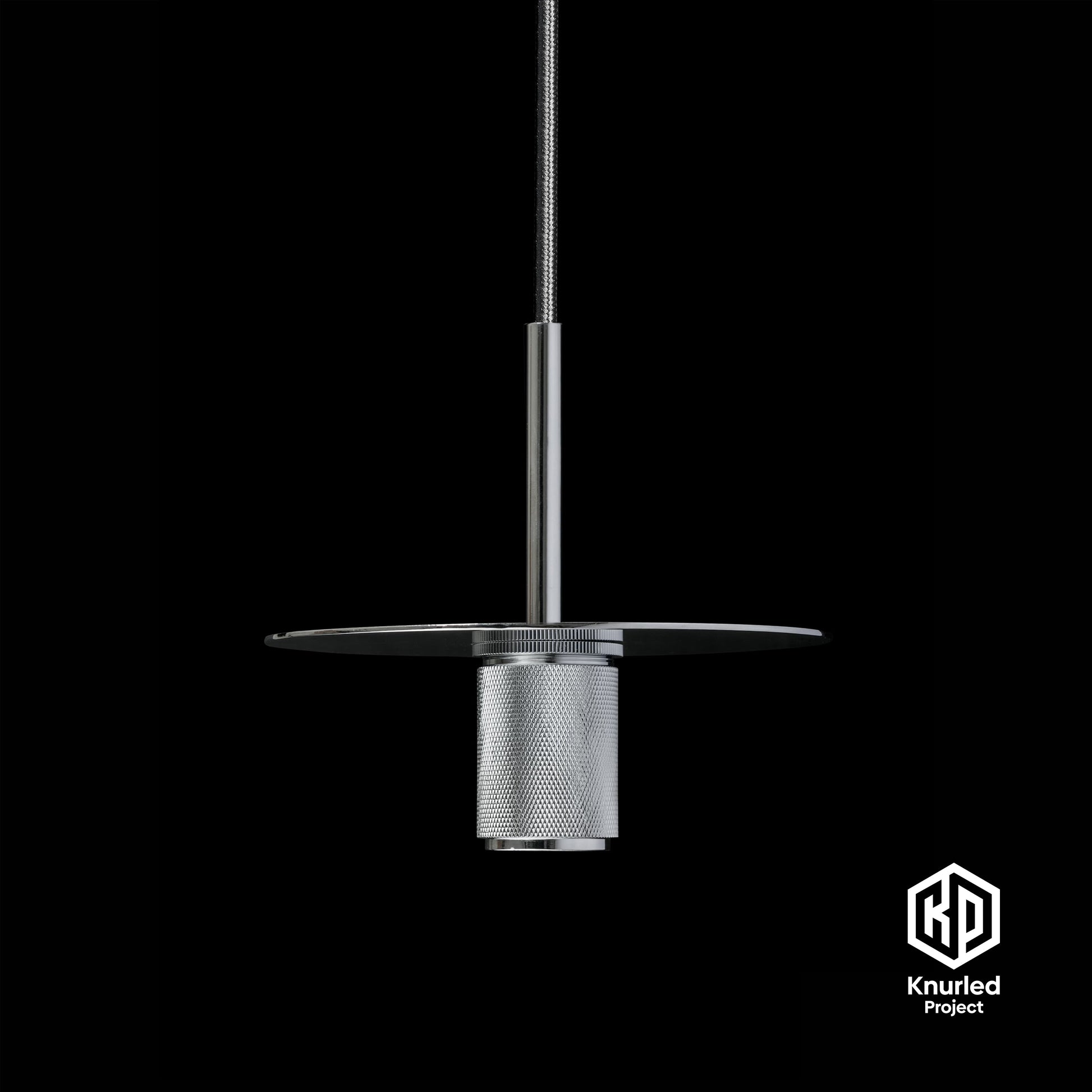 knurled disc pendant light chrome 1 product photo 4